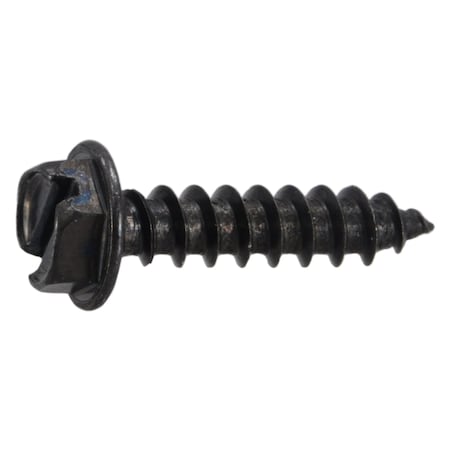 Midwest Fastener Sheet Metal Screw, #8 x 3/4 in, Black Oxide Steel Flange Hex Head Slotted Drive, 20 PK 39567